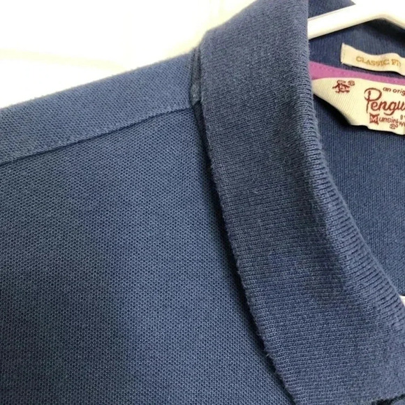 Penguin Polo Shirt Blue  Size Large - Picture 5 of 16